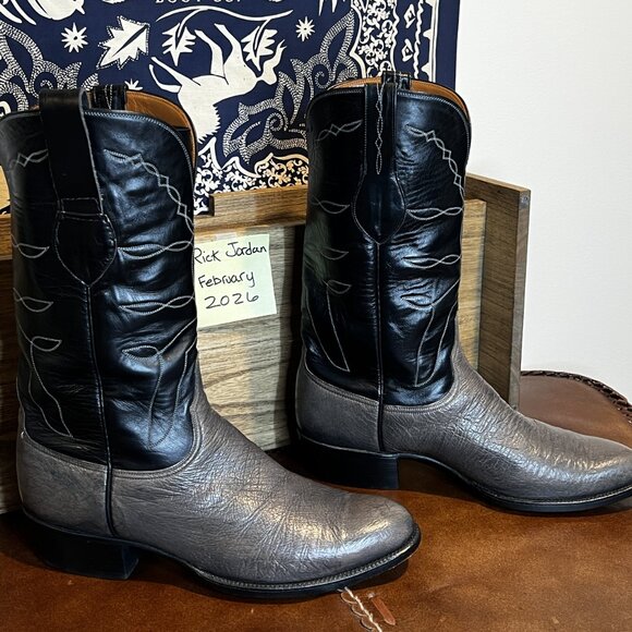 Lucchese San Antonio Gray Smooth Ostrich in Men\'s Size 11D main image 4